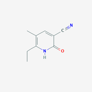 molecular formula C9H10N2O B039637 6-Ethyl-5-methyl-2-oxo-1,2-dihydropyridine-3-carbonitrile CAS No. 113124-05-3