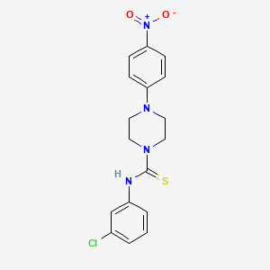 molecular formula C17H17ClN4O2S B3963715 N-(3-chlorophenyl)-4-(4-nitrophenyl)piperazine-1-carbothioamide 