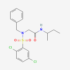 molecular formula C19H22Cl2N2O3S B3963725 N~2~-benzyl-N-butan-2-yl-N~2~-[(2,5-dichlorophenyl)sulfonyl]glycinamide 