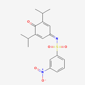 molecular formula C18H20N2O5S B3963810 N-(3,5-diisopropyl-4-oxo-2,5-cyclohexadien-1-ylidene)-3-nitrobenzenesulfonamide 