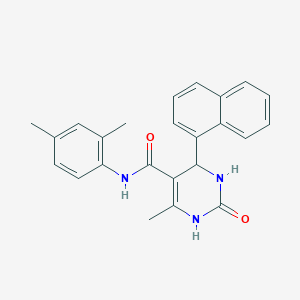molecular formula C24H23N3O2 B3963935 N-(2,4-dimethylphenyl)-6-methyl-4-(1-naphthyl)-2-oxo-1,2,3,4-tetrahydro-5-pyrimidinecarboxamide 