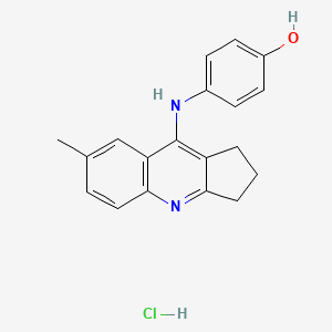 molecular formula C19H19ClN2O B3963977 4-[(7-methyl-2,3-dihydro-1H-cyclopenta[b]quinolin-9-yl)amino]phenol;hydrochloride 