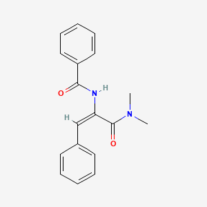 molecular formula C18H18N2O2 B3964015 N-{1-[(dimethylamino)carbonyl]-2-phenylvinyl}benzamide 