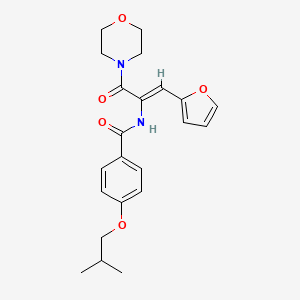 molecular formula C22H26N2O5 B3964108 N-[(1Z)-1-(furan-2-yl)-3-(morpholin-4-yl)-3-oxoprop-1-en-2-yl]-4-(2-methylpropoxy)benzamide 
