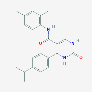molecular formula C23H27N3O2 B3964112 N-(2,4-dimethylphenyl)-6-methyl-2-oxo-4-[4-(propan-2-yl)phenyl]-1,2,3,4-tetrahydropyrimidine-5-carboxamide 