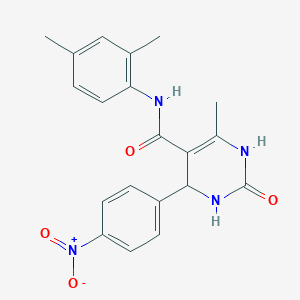 molecular formula C20H20N4O4 B3964193 N-(2,4-dimethylphenyl)-6-methyl-4-(4-nitrophenyl)-2-oxo-1,2,3,4-tetrahydro-5-pyrimidinecarboxamide 