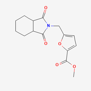 molecular formula C15H17NO5 B3964200 methyl 5-[(1,3-dioxooctahydro-2H-isoindol-2-yl)methyl]-2-furoate 
