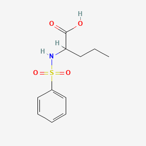 molecular formula C11H15NO4S B3964351 N-(phenylsulfonyl)norvaline 
