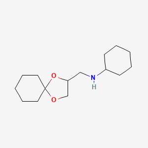 molecular formula C15H27NO2 B3964383 N-(1,4-dioxaspiro[4.5]dec-2-ylmethyl)cyclohexanamine 