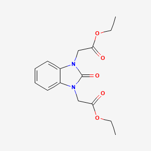 molecular formula C15H18N2O5 B3964421 diethyl 2,2'-(2-oxo-1H-benzimidazole-1,3(2H)-diyl)diacetate CAS No. 83330-80-7