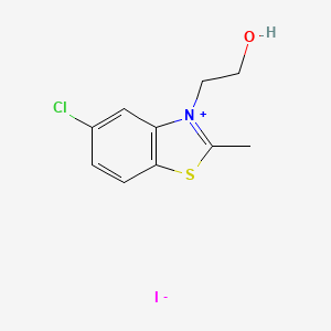 molecular formula C10H11ClINOS B3964583 2-(5-Chloro-2-methyl-1,3-benzothiazol-3-ium-3-yl)ethanol;iodide 