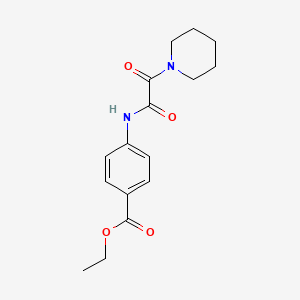 molecular formula C16H20N2O4 B3964606 Ethyl 4-[(2-oxo-2-piperidin-1-ylacetyl)amino]benzoate 