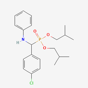 molecular formula C21H29ClNO3P B3964685 diisobutyl [anilino(4-chlorophenyl)methyl]phosphonate 