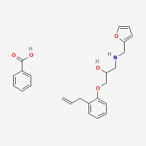 molecular formula C24H27NO5 B3964850 benzoic acid;1-(furan-2-ylmethylamino)-3-(2-prop-2-enylphenoxy)propan-2-ol 