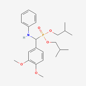 molecular formula C23H34NO5P B3964870 diisobutyl [anilino(3,4-dimethoxyphenyl)methyl]phosphonate 