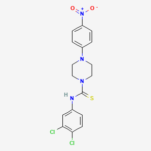 molecular formula C17H16Cl2N4O2S B3964913 N-(3,4-dichlorophenyl)-4-(4-nitrophenyl)piperazine-1-carbothioamide CAS No. 431885-13-1