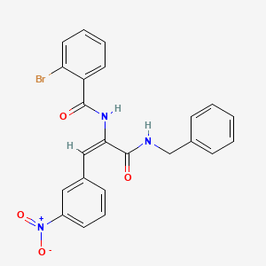 molecular formula C23H18BrN3O4 B3964946 N-[1-[(benzylamino)carbonyl]-2-(3-nitrophenyl)vinyl]-2-bromobenzamide 