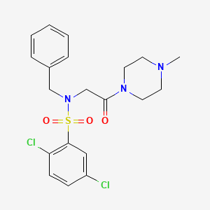molecular formula C20H23Cl2N3O3S B3964952 N-benzyl-2,5-dichloro-N-[2-(4-methylpiperazin-1-yl)-2-oxoethyl]benzenesulfonamide 