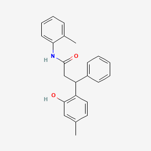 molecular formula C23H23NO2 B3964991 3-(2-hydroxy-4-methylphenyl)-N-(2-methylphenyl)-3-phenylpropanamide 