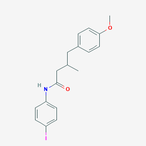 molecular formula C18H20INO2 B3965005 N-(4-iodophenyl)-4-(4-methoxyphenyl)-3-methylbutanamide 