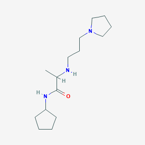 molecular formula C15H29N3O B3965208 N-cyclopentyl-2-[(3-pyrrolidin-1-ylpropyl)amino]propanamide 
