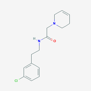 molecular formula C15H19ClN2O B3965264 N-[2-(3-chlorophenyl)ethyl]-2-(3,6-dihydropyridin-1(2H)-yl)acetamide 