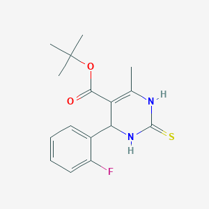 molecular formula C16H19FN2O2S B3965346 tert-butyl 4-(2-fluorophenyl)-6-methyl-2-thioxo-1,2,3,4-tetrahydro-5-pyrimidinecarboxylate 