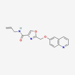 molecular formula C17H15N3O3 B3965409 N-allyl-2-[(6-quinolinyloxy)methyl]-1,3-oxazole-4-carboxamide 