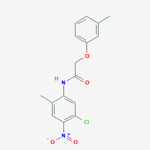 molecular formula C16H15ClN2O4 B3965428 N-(5-chloro-2-methyl-4-nitrophenyl)-2-(3-methylphenoxy)acetamide 
