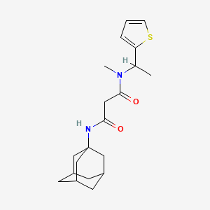 molecular formula C20H28N2O2S B3965463 N'-1-adamantyl-N-methyl-N-[1-(2-thienyl)ethyl]malonamide 