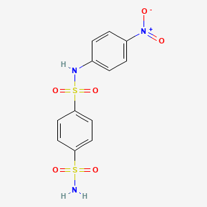 molecular formula C12H11N3O6S2 B3965540 N-(4-nitrophenyl)benzene-1,4-disulfonamide 