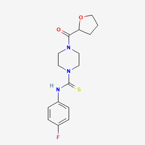 molecular formula C16H20FN3O2S B3965656 N-(4-FLUOROPHENYL)-4-(TETRAHYDRO-2-FURANYLCARBONYL)TETRAHYDRO-1(2H)-PYRAZINECARBOTHIOAMIDE 