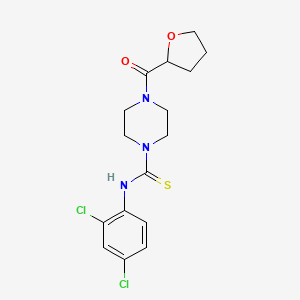 molecular formula C16H19Cl2N3O2S B3965664 N-(2,4-dichlorophenyl)-4-(tetrahydrofuran-2-ylcarbonyl)piperazine-1-carbothioamide 