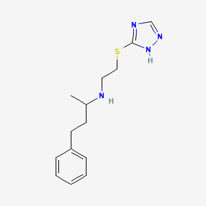 molecular formula C14H20N4S B3965696 (1-methyl-3-phenylpropyl)[2-(1H-1,2,4-triazol-5-ylthio)ethyl]amine 