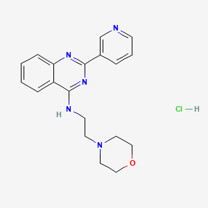 molecular formula C19H22ClN5O B3965893 N-(2-morpholin-4-ylethyl)-2-pyridin-3-ylquinazolin-4-amine;hydrochloride 
