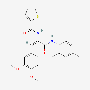 molecular formula C24H24N2O4S B3965979 N-(2-(3,4-dimethoxyphenyl)-1-{[(2,4-dimethylphenyl)amino]carbonyl}vinyl)-2-thiophenecarboxamide 