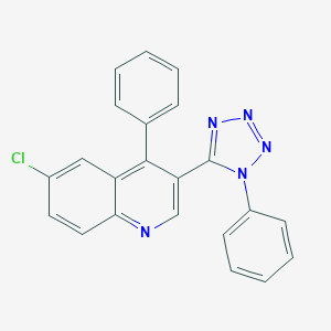 molecular formula C22H14ClN5 B396598 6-chloro-4-phenyl-3-(1-phenyl-1H-tetraazol-5-yl)quinoline 