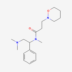 molecular formula C18H29N3O2 B3965994 N-[2-(dimethylamino)-1-phenylethyl]-N-methyl-3-(1,2-oxazinan-2-yl)propanamide 