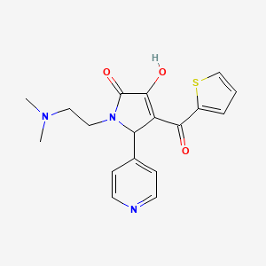 molecular formula C18H19N3O3S B3966034 1-[2-(dimethylamino)ethyl]-3-hydroxy-5-(4-pyridinyl)-4-(2-thienylcarbonyl)-1,5-dihydro-2H-pyrrol-2-one 