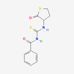 molecular formula C12H12N2O2S2 B3966038 N-{[(2-oxotetrahydro-3-thienyl)amino]carbonothioyl}benzamide 