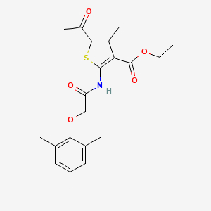 molecular formula C21H25NO5S B3966052 ethyl 5-acetyl-2-{[(mesityloxy)acetyl]amino}-4-methyl-3-thiophenecarboxylate 