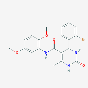 molecular formula C20H20BrN3O4 B3966067 4-(2-bromophenyl)-N-(2,5-dimethoxyphenyl)-6-methyl-2-oxo-3,4-dihydro-1H-pyrimidine-5-carboxamide 