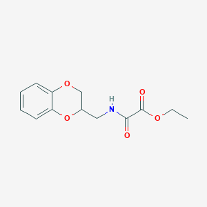 molecular formula C13H15NO5 B3966133 ethyl [(2,3-dihydro-1,4-benzodioxin-2-ylmethyl)amino](oxo)acetate 