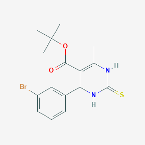 molecular formula C16H19BrN2O2S B3966136 tert-butyl 4-(3-bromophenyl)-6-methyl-2-thioxo-1,2,3,4-tetrahydro-5-pyrimidinecarboxylate 