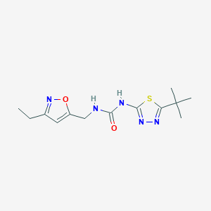 molecular formula C13H19N5O2S B3966150 N-(5-tert-butyl-1,3,4-thiadiazol-2-yl)-N'-[(3-ethylisoxazol-5-yl)methyl]urea 