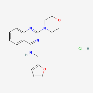 molecular formula C17H19ClN4O2 B3966160 N-(furan-2-ylmethyl)-2-morpholin-4-ylquinazolin-4-amine;hydrochloride 
