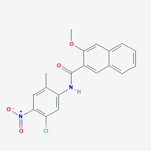 molecular formula C19H15ClN2O4 B3966177 N-(5-chloro-2-methyl-4-nitrophenyl)-3-methoxynaphthalene-2-carboxamide 