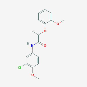 molecular formula C17H18ClNO4 B3966318 N-(3-chloro-4-methoxyphenyl)-2-(2-methoxyphenoxy)propanamide 