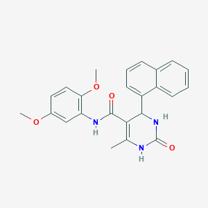 molecular formula C24H23N3O4 B3966363 N-(2,5-dimethoxyphenyl)-6-methyl-4-(1-naphthyl)-2-oxo-1,2,3,4-tetrahydro-5-pyrimidinecarboxamide 