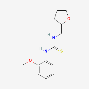 molecular formula C13H18N2O2S B3966376 N-(2-methoxyphenyl)-N'-(tetrahydro-2-furanylmethyl)thiourea 